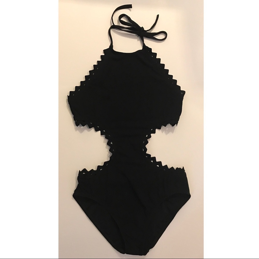 Karla Colletto Rick Rack Halter One-Piece